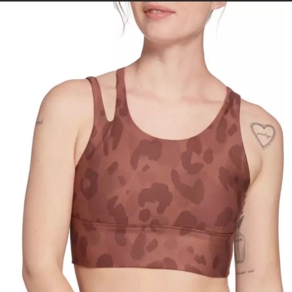 DSG Tonal Leopard Mink Shadow Print Sports Bra - Picture 1 of 7